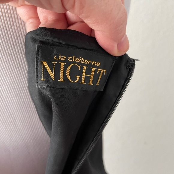 Vintage 90’s Sequin Liz Claiborne Crepe Cocktail Dress - Picture 8 of 11